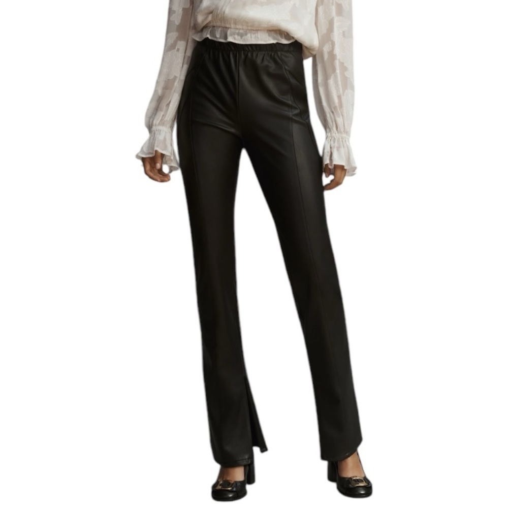 Anthropologie Pilcro Glasgow Faux Leather‎ Skinny Pants Black Size 27